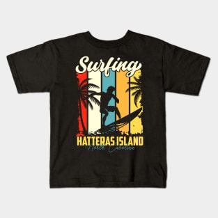Surfing | Hatteras Island, North Carolina Kids T-Shirt